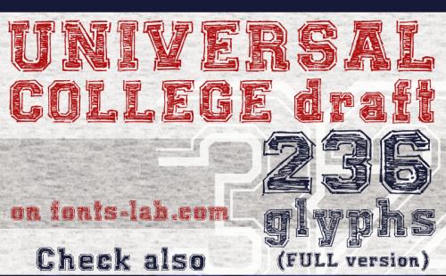 Universal College Draft Font