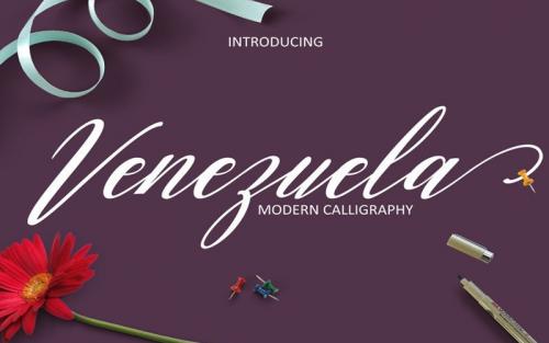 Venezuela Calligraphy Font