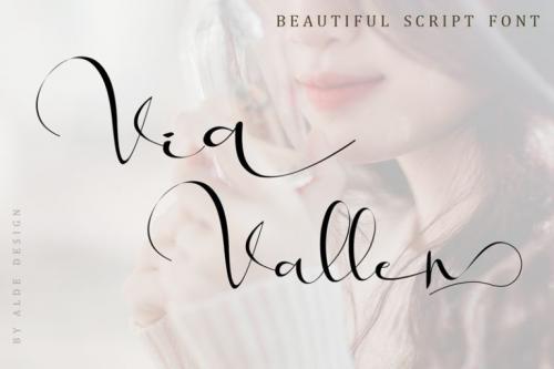 Via Vallen Calligraphy Font