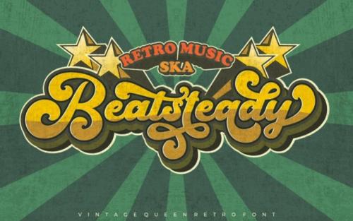 Vintage Queens Retro Script Font