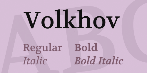 Volkhov Font Family