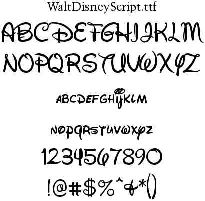 Walt Disney Script Font