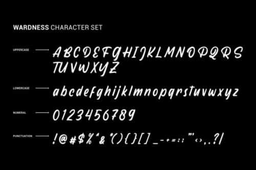 Wardness Script Font