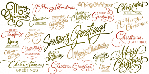 Waving at Christmas Font