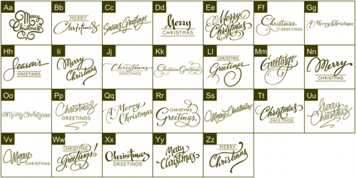 Waving at Christmas Font