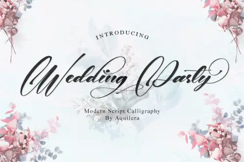 Wedding Party Calligraphy Font