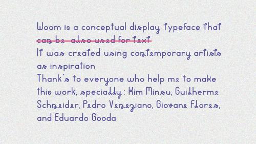 Woom Typeface