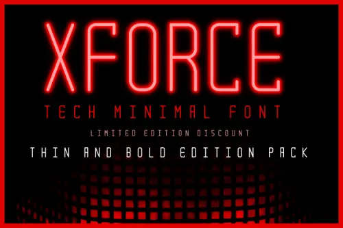 XForce Minimal Tech Font