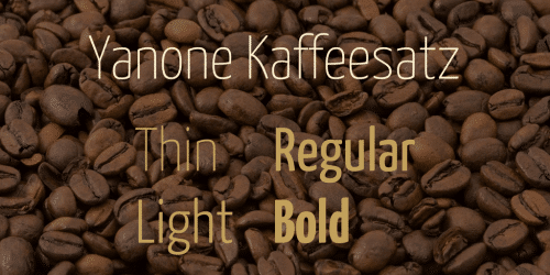 Yanone Kaffeesatz Font