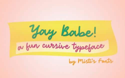 Yay Babe Handwritten Font