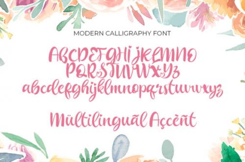 Yellow Playlist Calligraphy Font