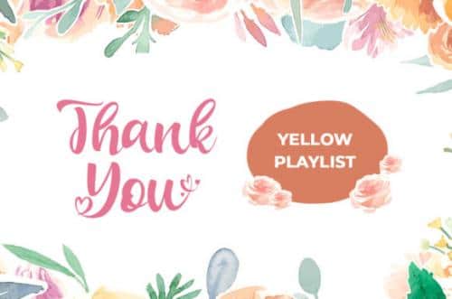 Yellow Playlist Calligraphy Font