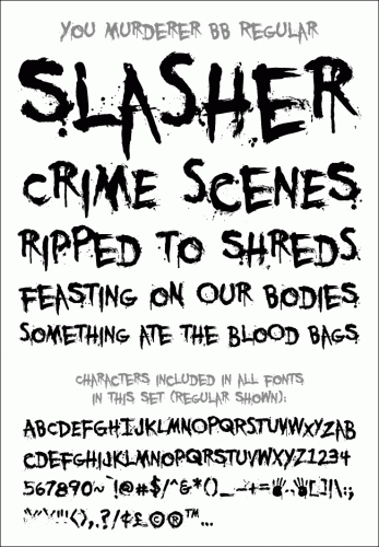 You Murderer BB Font