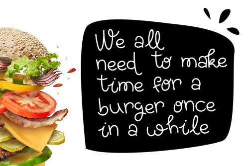 Yummy Burger Handmade Font